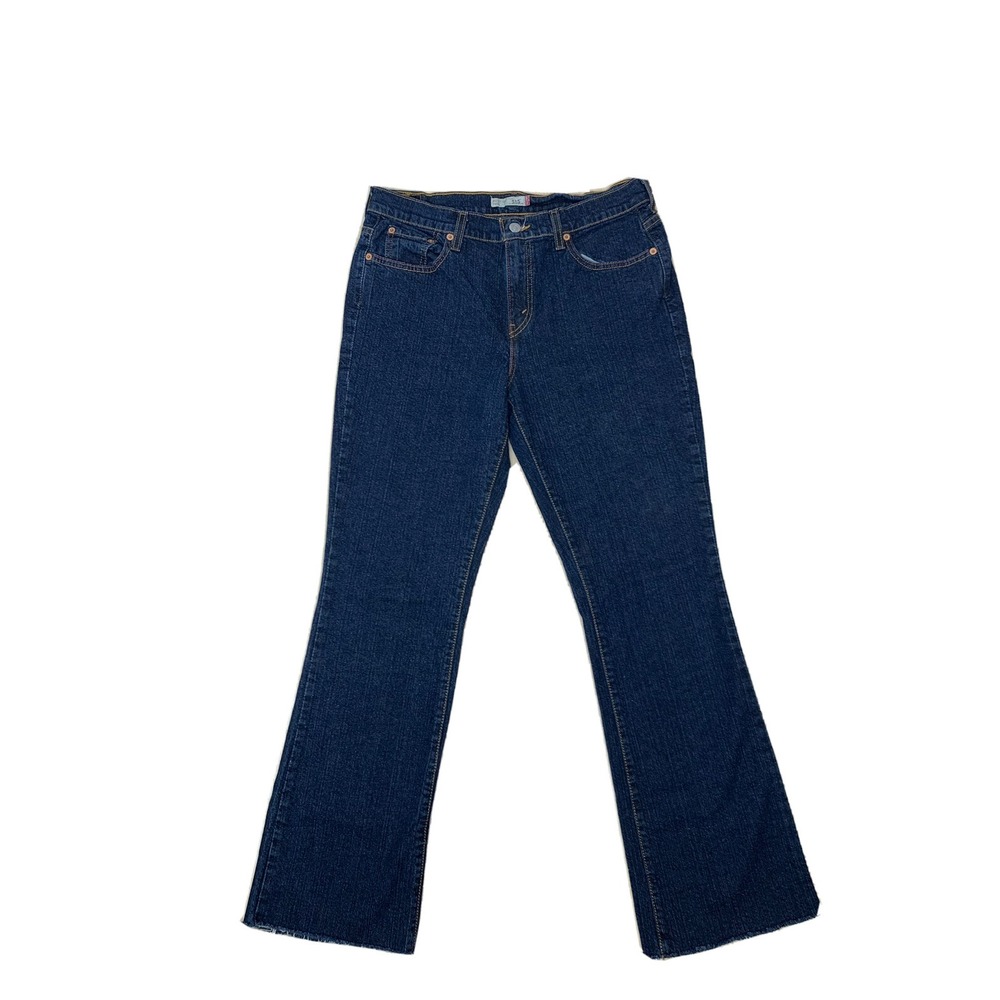 Levi 515 jeans‎ women tag 10M approx 32x30 Boot Cut  Raw Hem blue denim